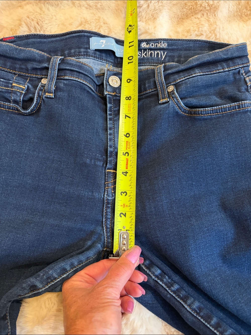 7 for all Mankind the ankle skinny jean size 29 b(lair) denim dark wash - Picture 7 of 9
